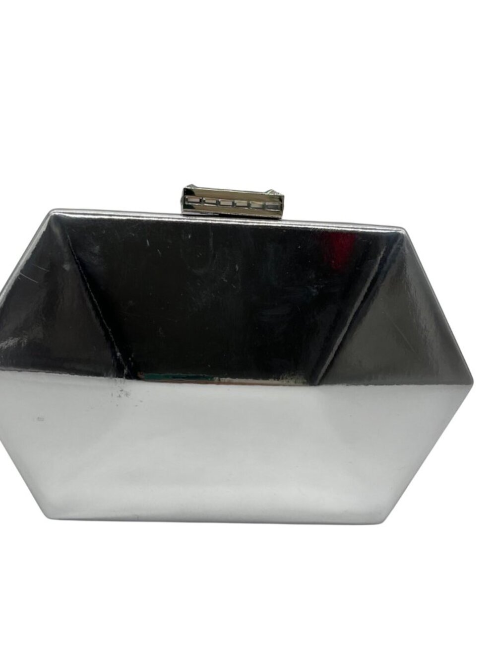 Nina Silver Faux Leather Metallic Crossbody/Clutch